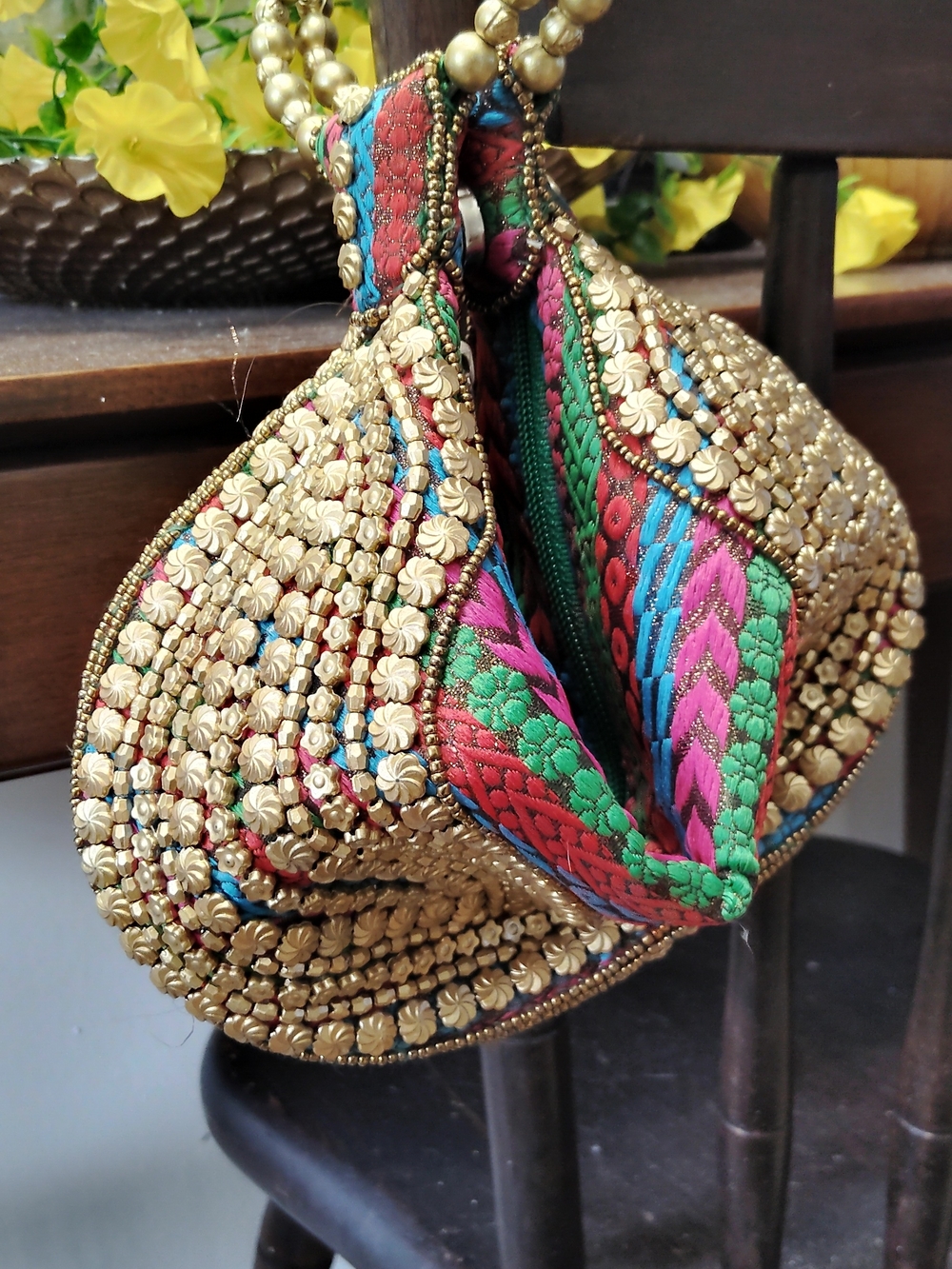 Embellished Multicolor Women’s Clutch Bag